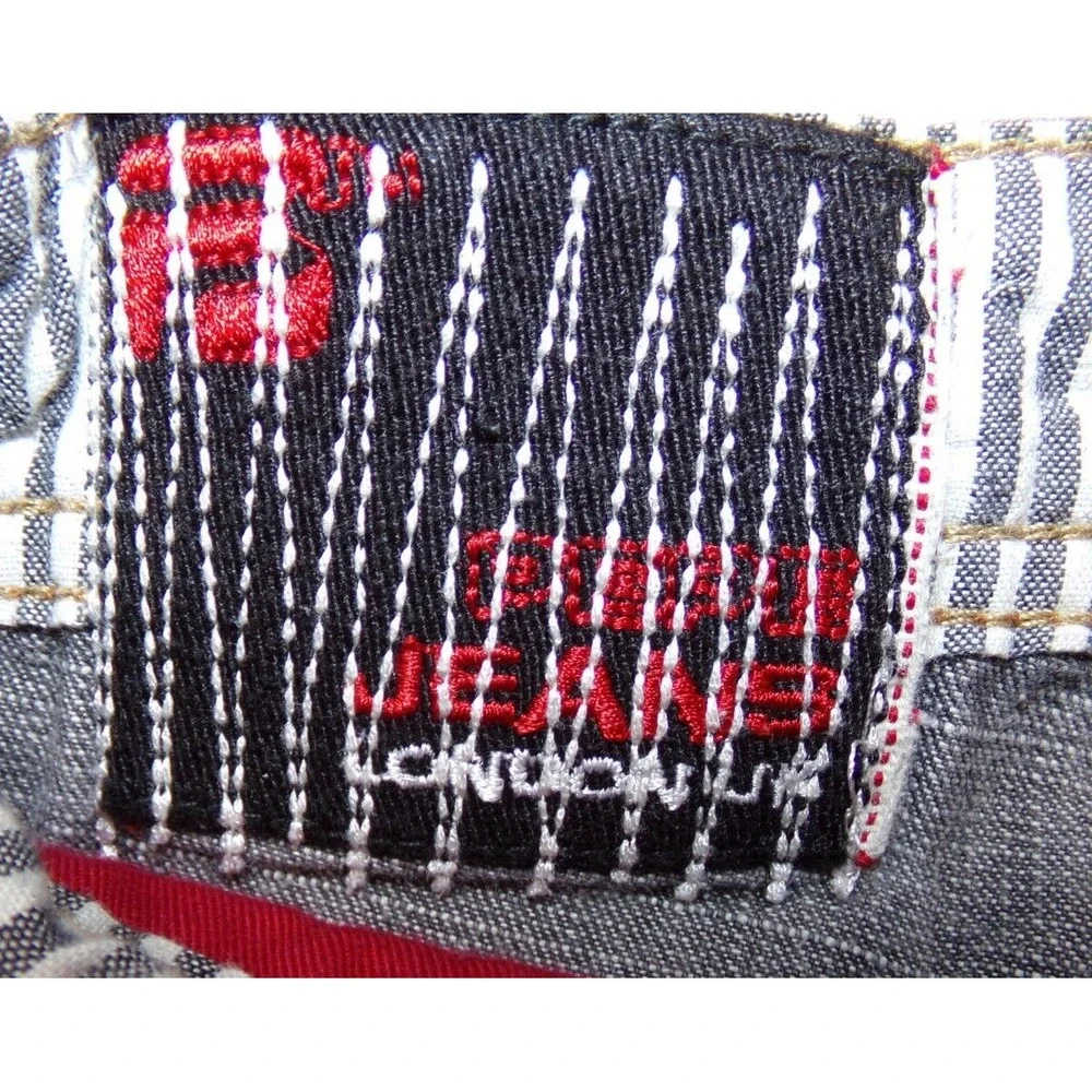 Pepe Jeans London Mens Size 40x33 Gray Distressed Patchwork Y2K‎